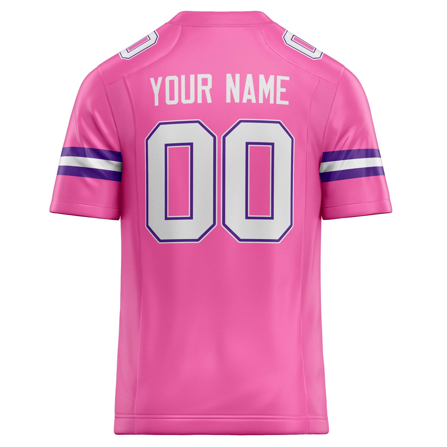 Personalized Pink & White Solid Colour Football Jersey