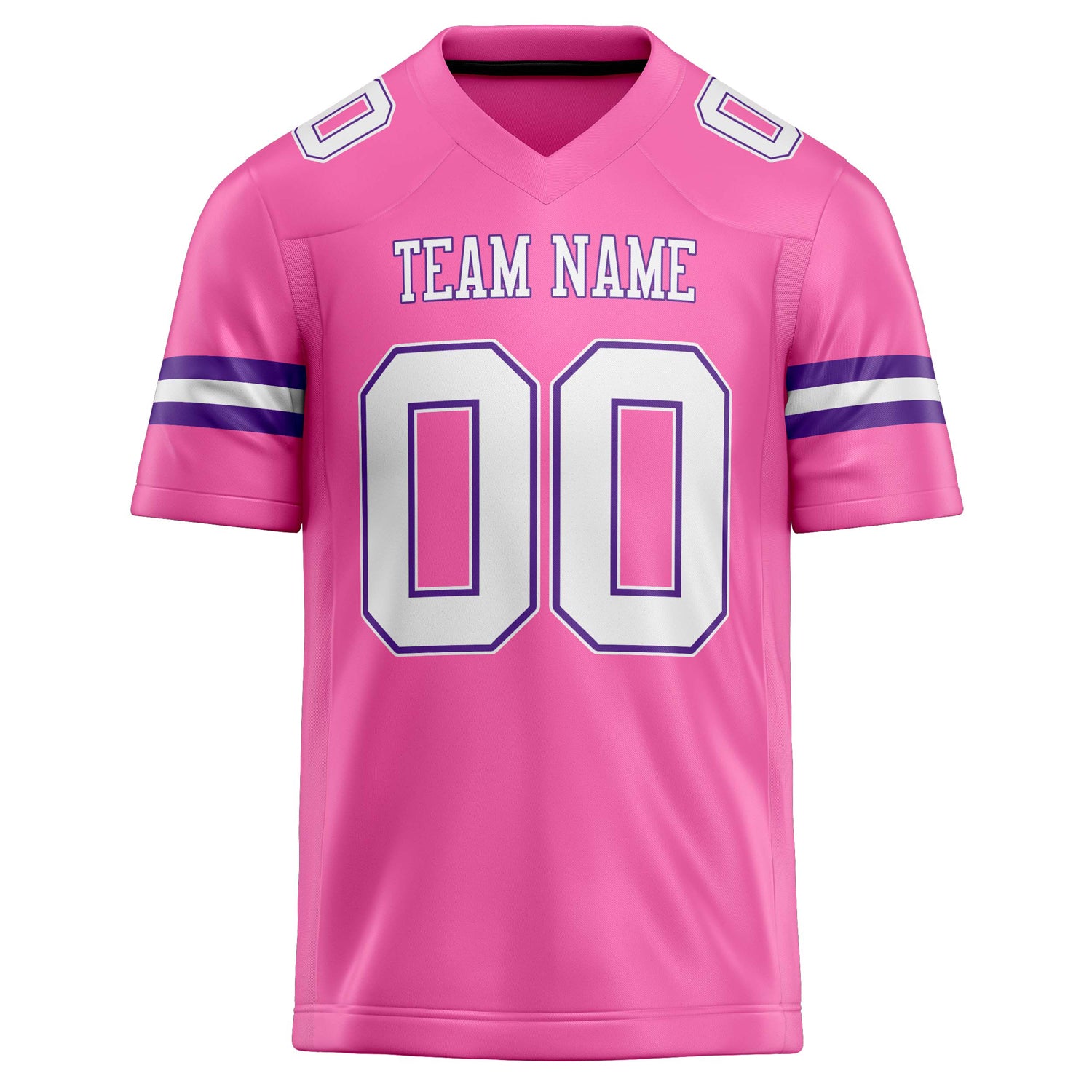 Personalized Pink & White Solid Colour Football Jersey