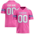 Personalized Pink White Solid Colour Football Jersey FT02240730PI402