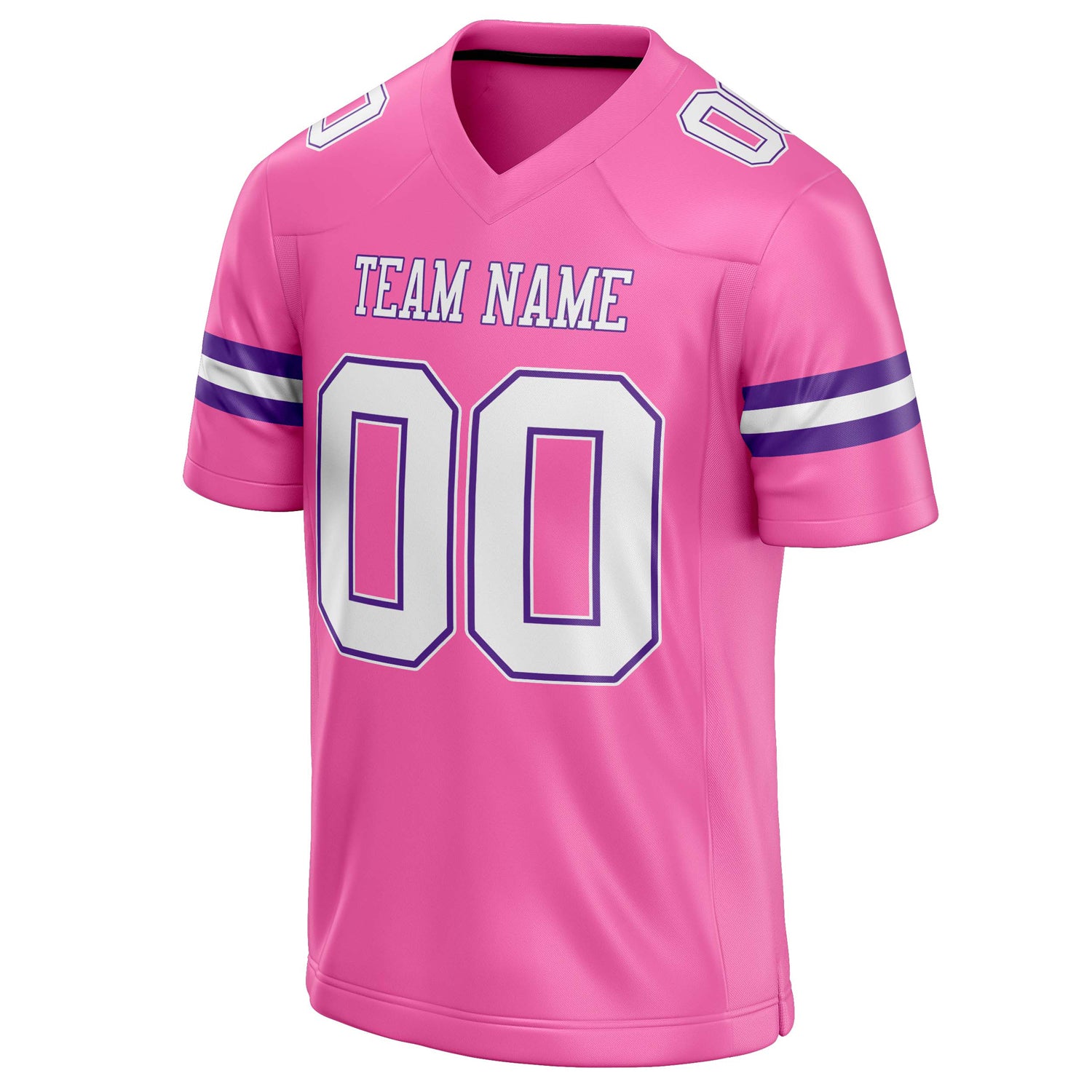 Personalized Pink & White Solid Colour Football Jersey