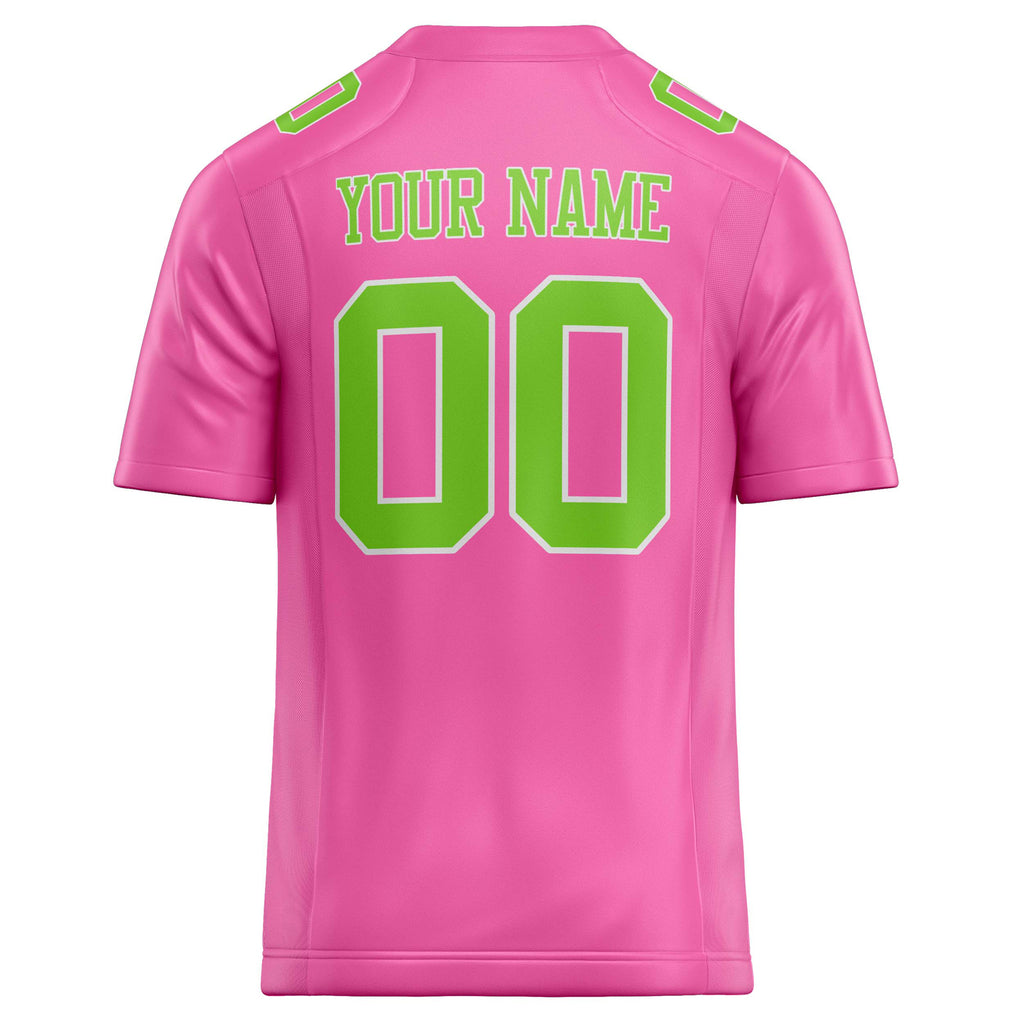 Personalized Pink & Neon Green Solid Colour Football Jersey
