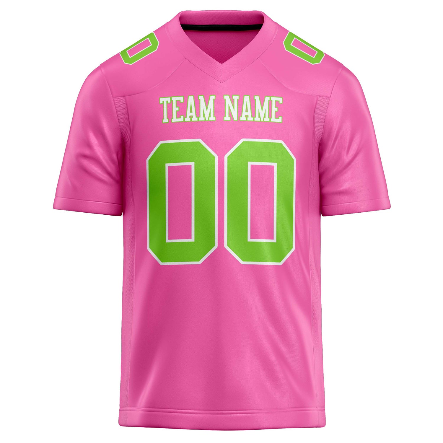 Personalized Pink & Neon Green Solid Colour Football Jersey