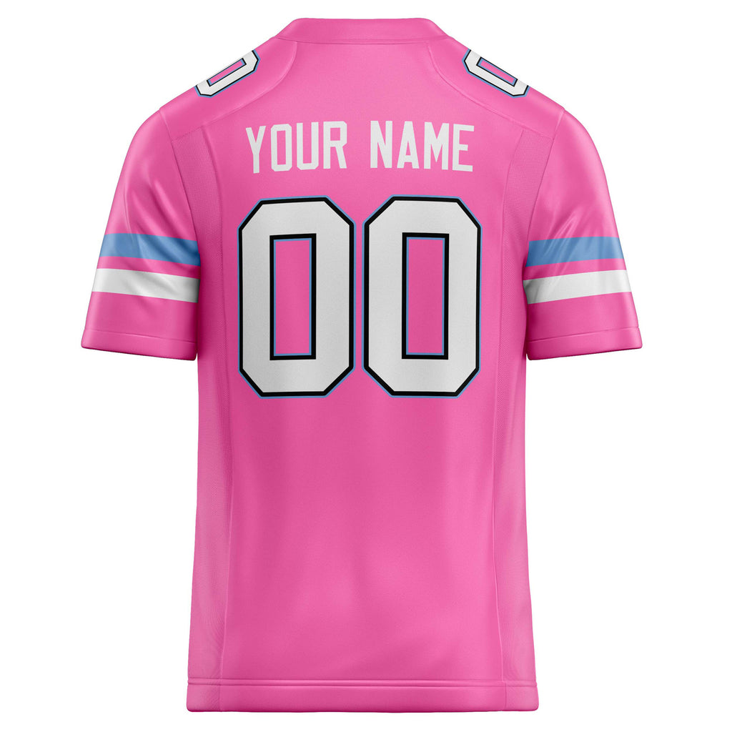 Personalized Pink & White Solid Colour Football Jersey