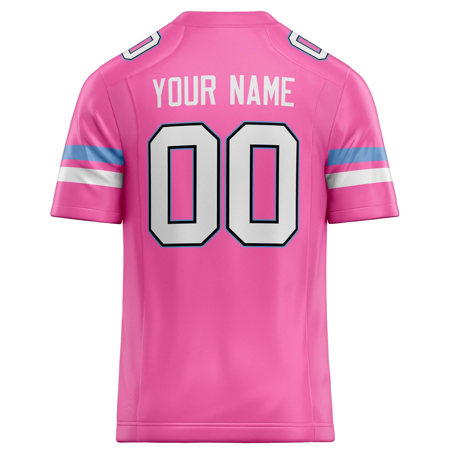 Personalized Pink & White Solid Colour Football Jersey
