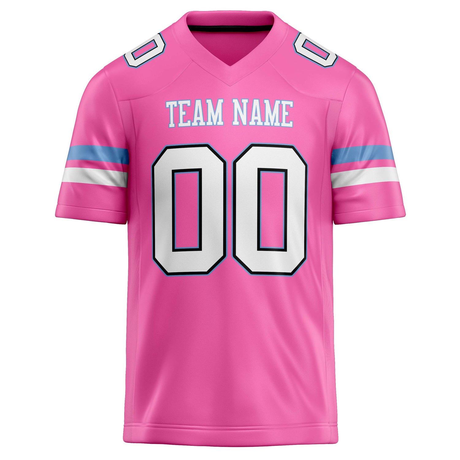 Personalized Pink & White Solid Colour Football Jersey