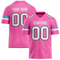 Personalized Pink White Solid Colour Football Jersey FT02240730PI404