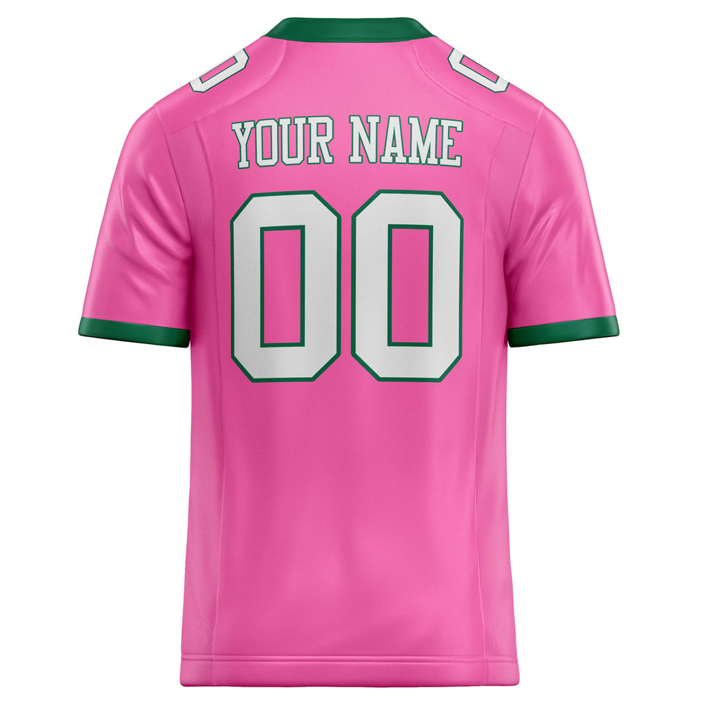Personalized Pink & White Solid Colour Football Jersey