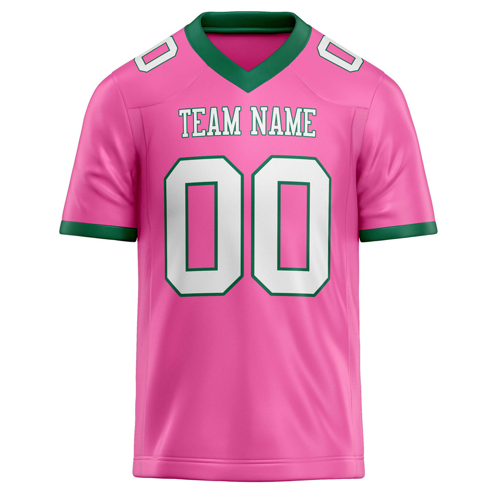 Personalized Pink & White Solid Colour Football Jersey