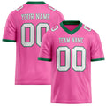 Personalized Pink White Solid Colour Football Jersey FT02240730PI405