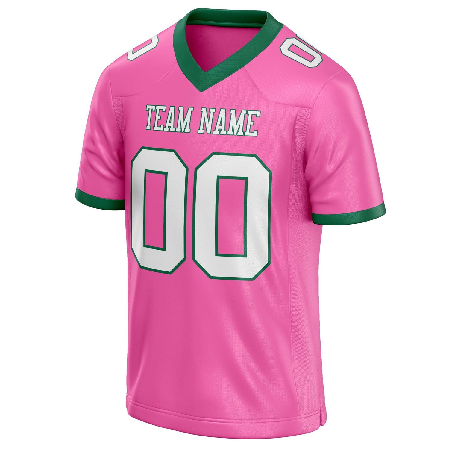 Personalized Pink & White Solid Colour Football Jersey