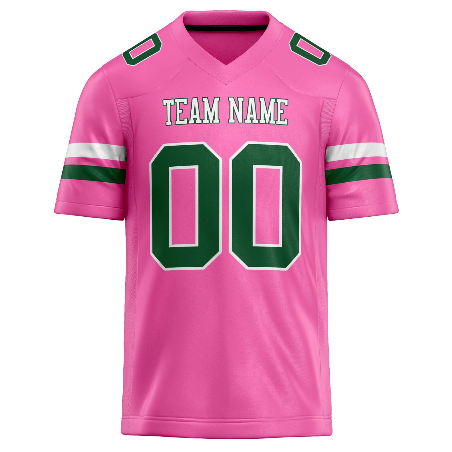 Personalized Pink & Green Solid Colour Football Jersey