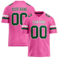 Personalized Pink Green Solid Colour Football Jersey FT02240730PI406