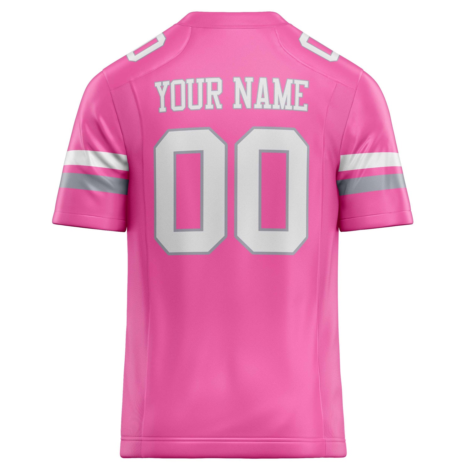 Personalized Pink & White Solid Colour Football Jersey