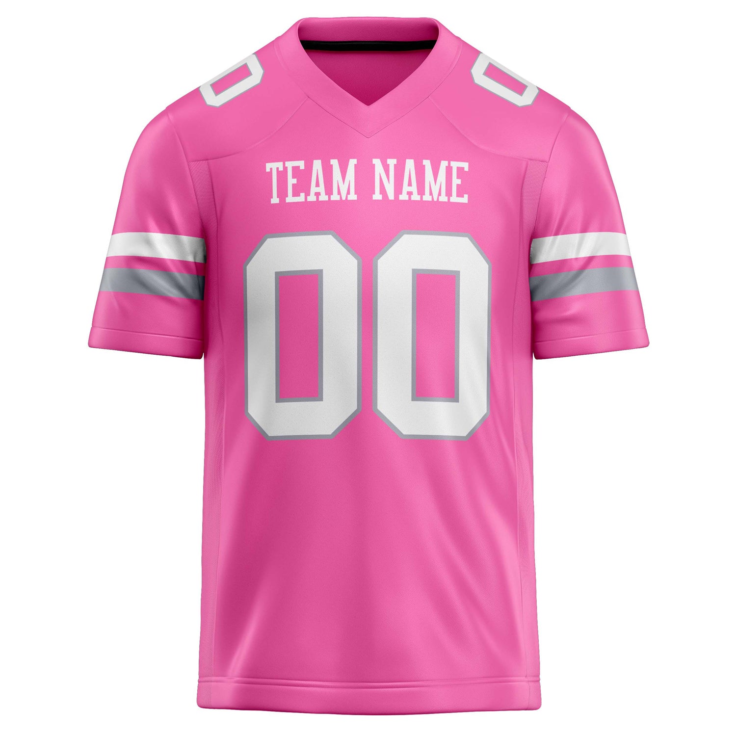 Personalized Pink & White Solid Colour Football Jersey
