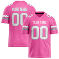 Personalized Pink White Solid Colour Football Jersey FT02240730PI407
