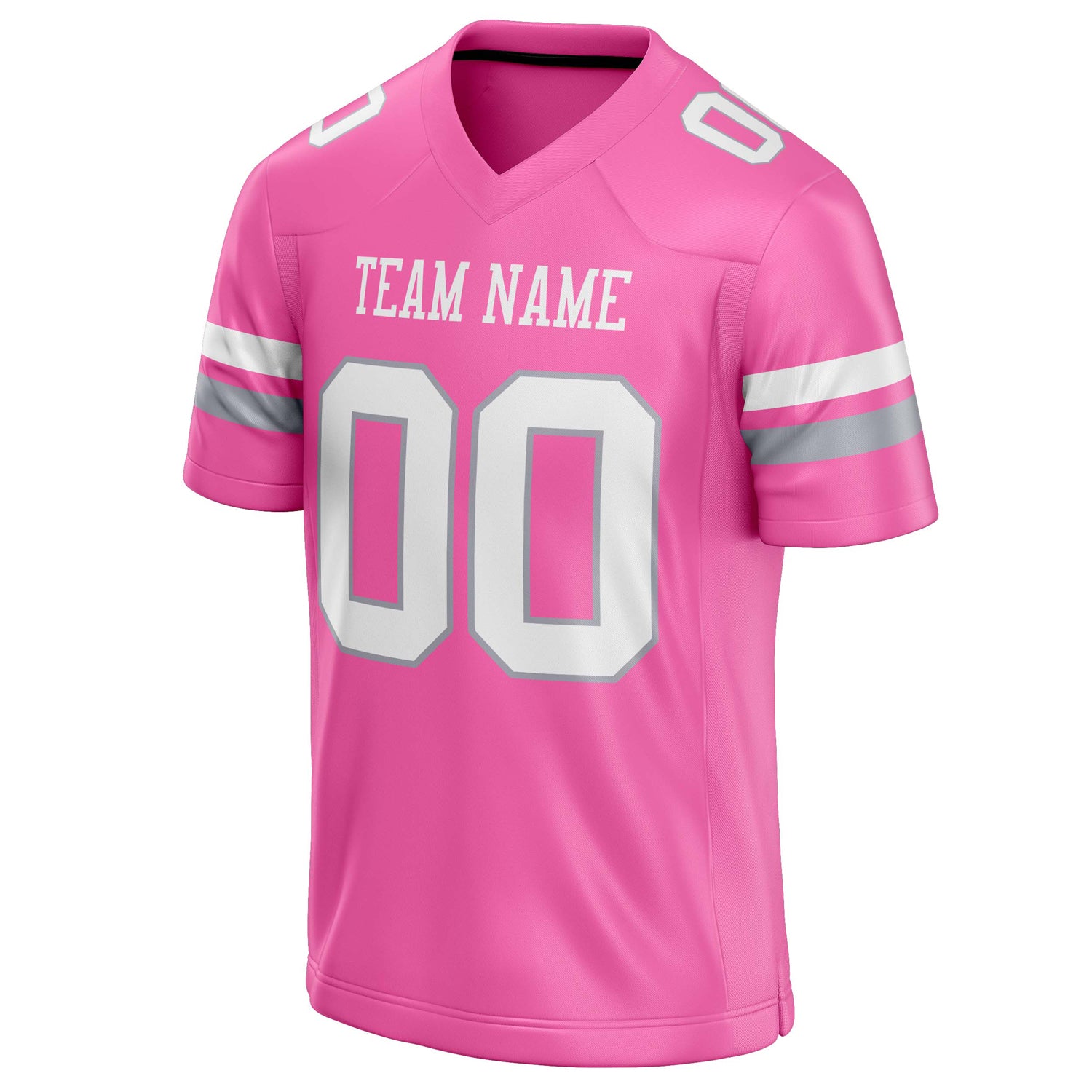Personalized Pink & White Solid Colour Football Jersey