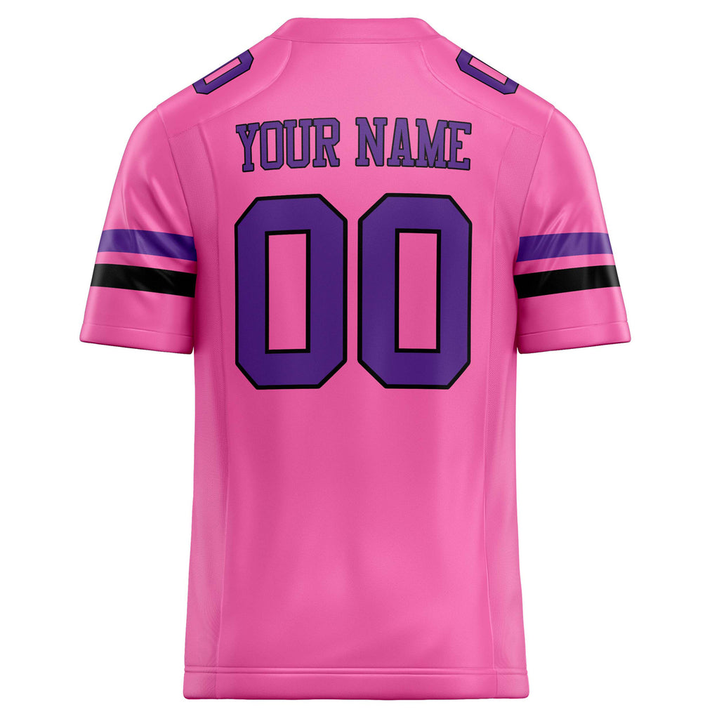 Personalized Pink & Purple Solid Colour Football Jersey