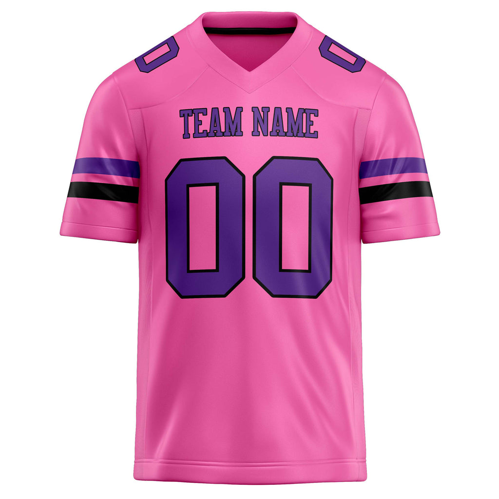 Personalized Pink & Purple Solid Colour Football Jersey