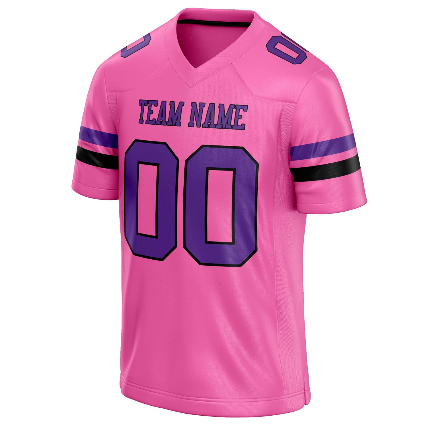 Personalized Pink & Purple Solid Colour Football Jersey