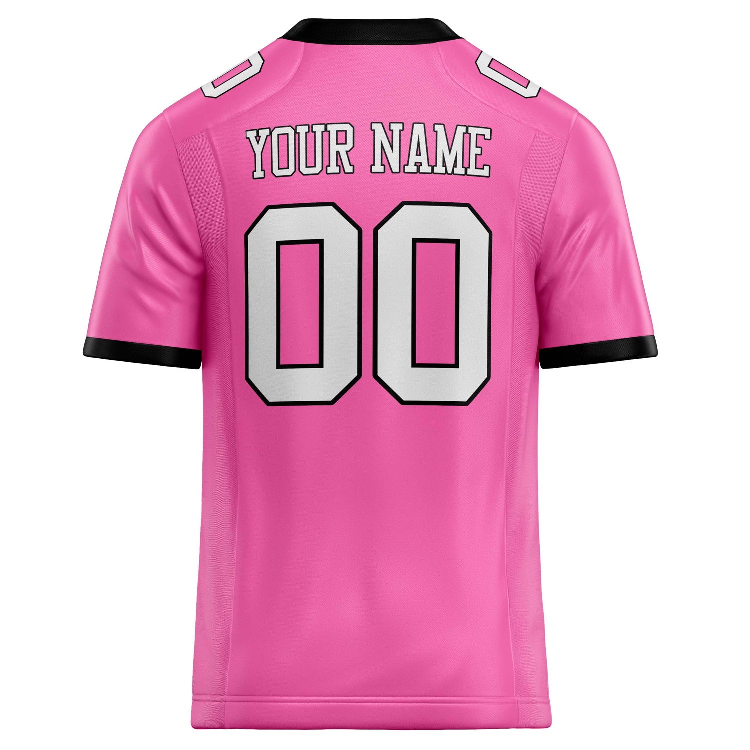 Personalized Pink & White Solid Colour Football Jersey