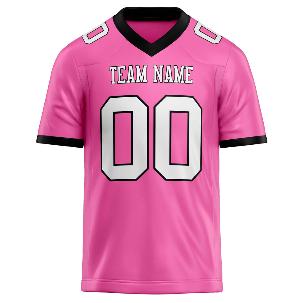 Personalized Pink & White Solid Colour Football Jersey