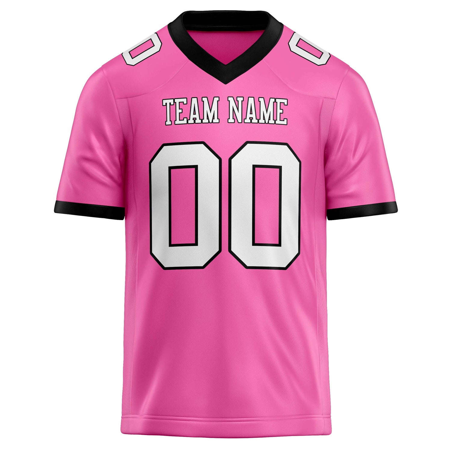 Personalized Pink & White Solid Colour Football Jersey