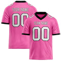 Personalized Pink White Solid Colour Football Jersey FT02240730PI409