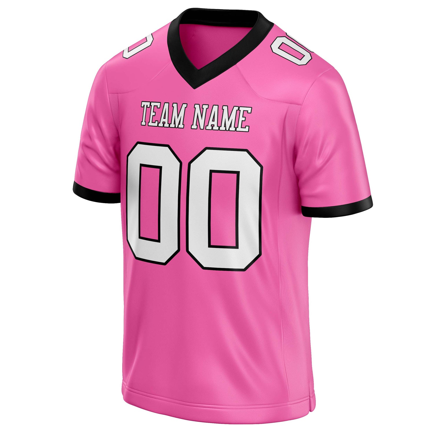 Personalized Pink & White Solid Colour Football Jersey
