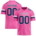 Personalized Pink navy Solid Colour Football Jersey FT02240730PI410