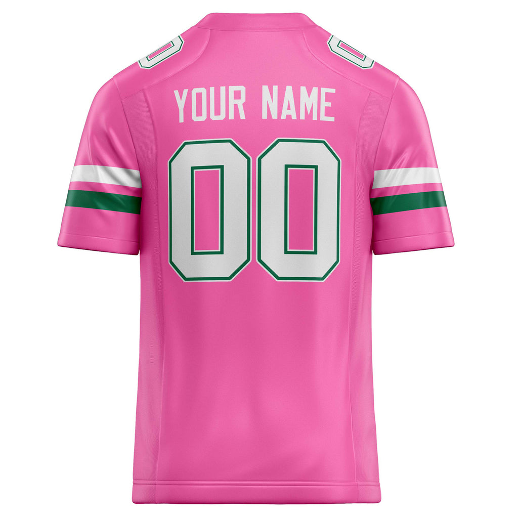Personalized Pink & White Solid Colour Football Jersey