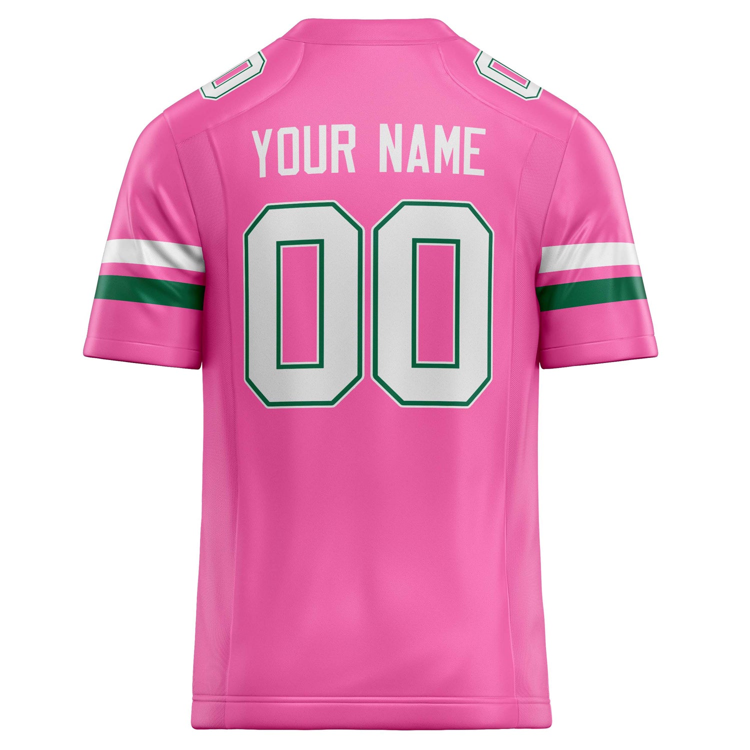 Personalized Pink & White Solid Colour Football Jersey