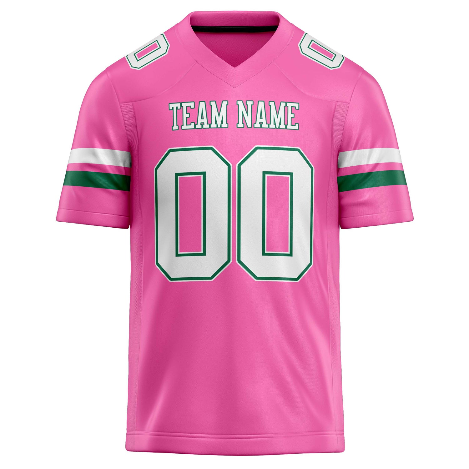 Personalized Pink & White Solid Colour Football Jersey