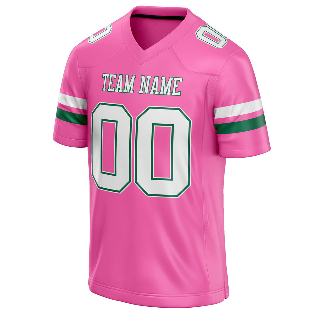 Personalized Pink & White Solid Colour Football Jersey