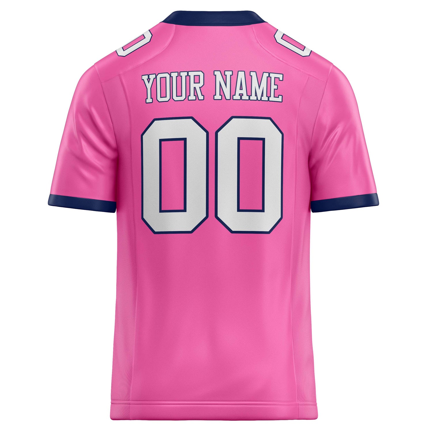 Personalized Pink & White Solid Colour Football Jersey