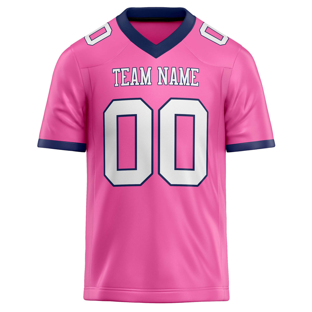 Personalized Pink & White Solid Colour Football Jersey