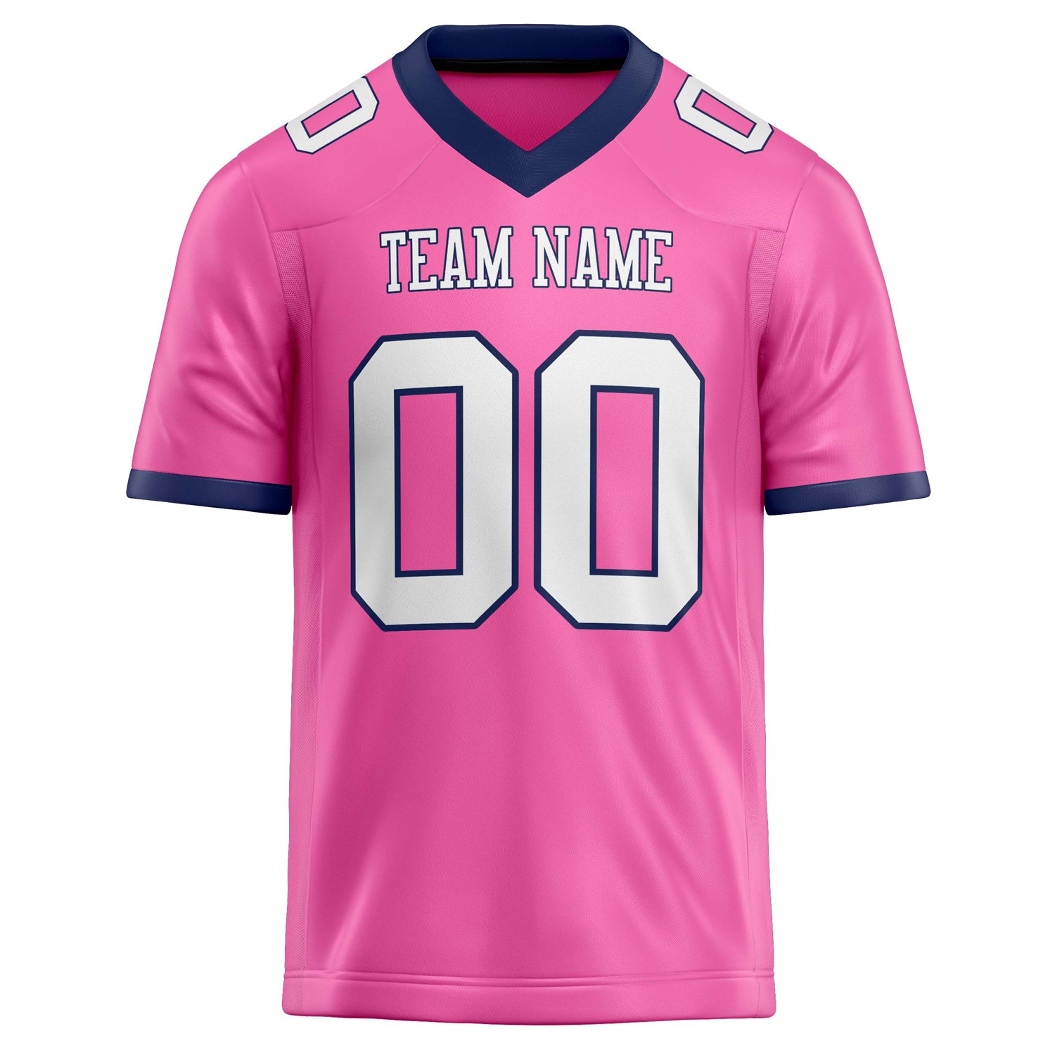 Personalized Pink & White Solid Colour Football Jersey