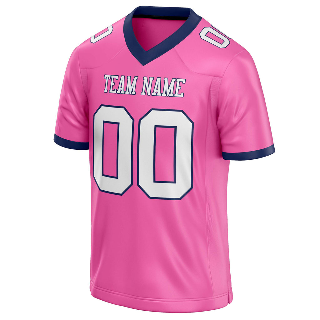 Personalized Pink & White Solid Colour Football Jersey