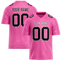 Personalized Pink Black Solid Colour Football Jersey FT02240730PI413