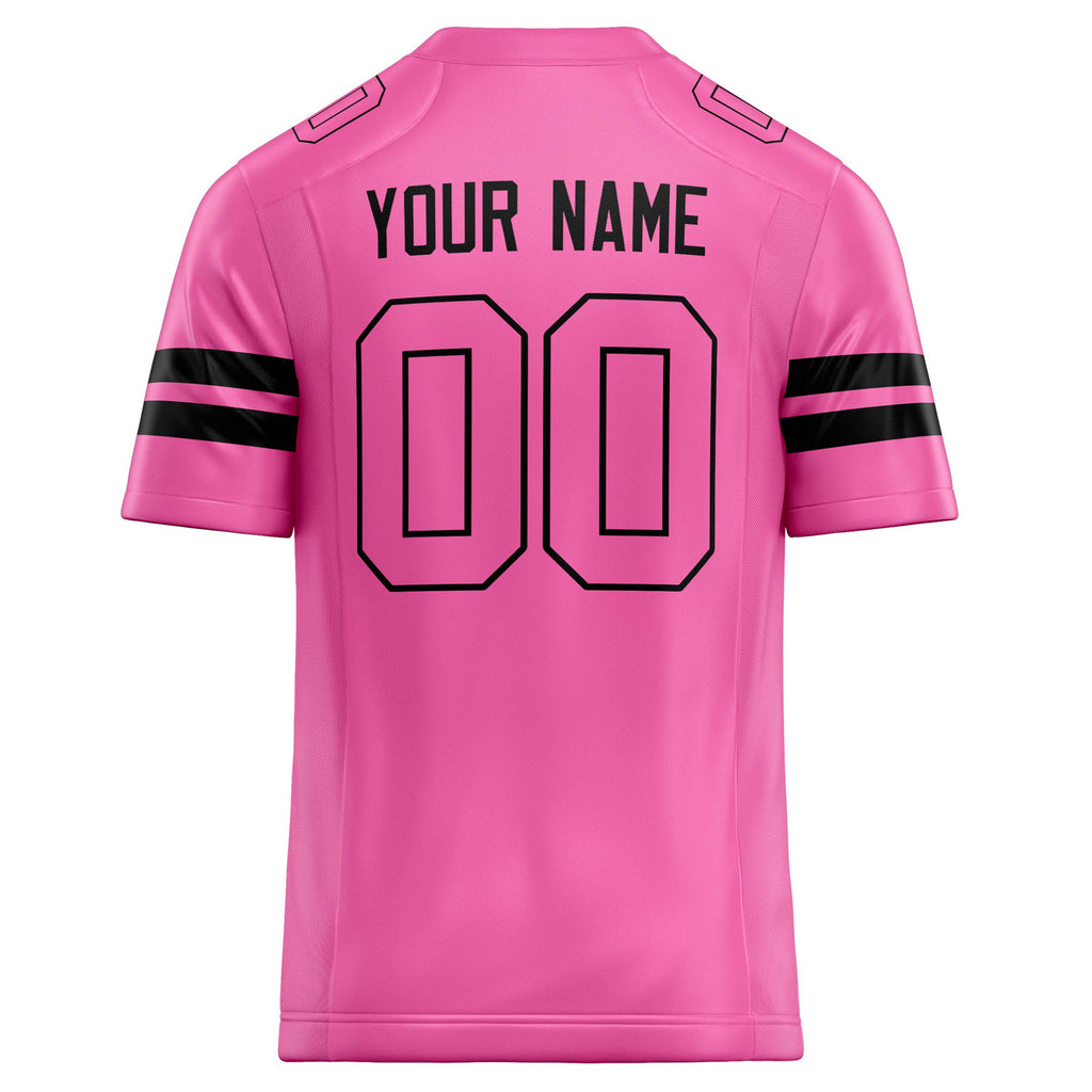 Personalized Pink & Black Solid Colour Football Jersey