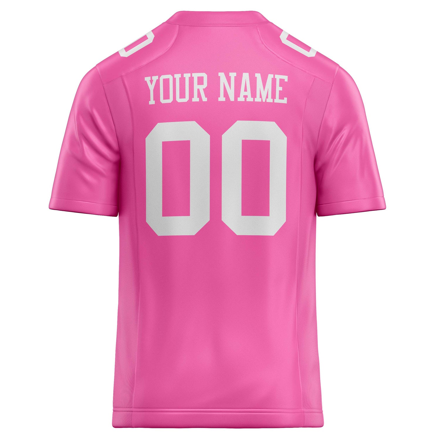 Personalized Pink & White Solid Colour Football Jersey