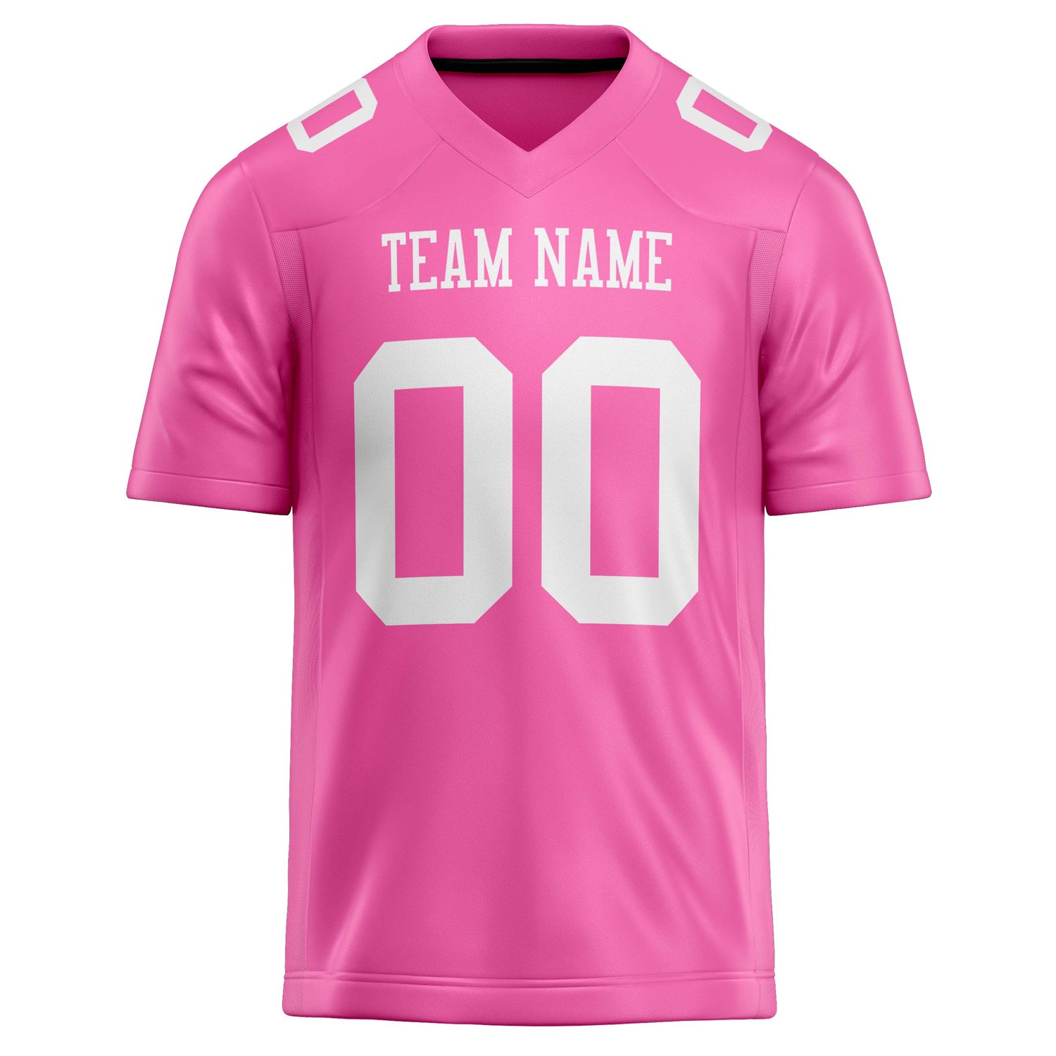 Personalized Pink & White Solid Colour Football Jersey
