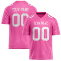 Personalized Pink White Solid Colour Football Jersey FT02240730PI415