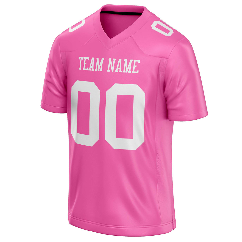 Personalized Pink & White Solid Colour Football Jersey