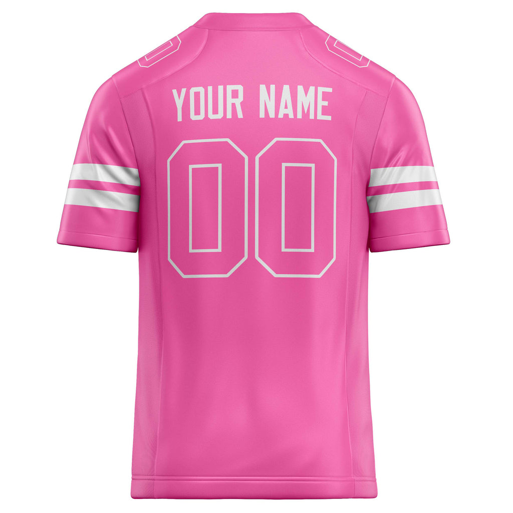 Personalized Pink & White Solid Colour Football Jersey