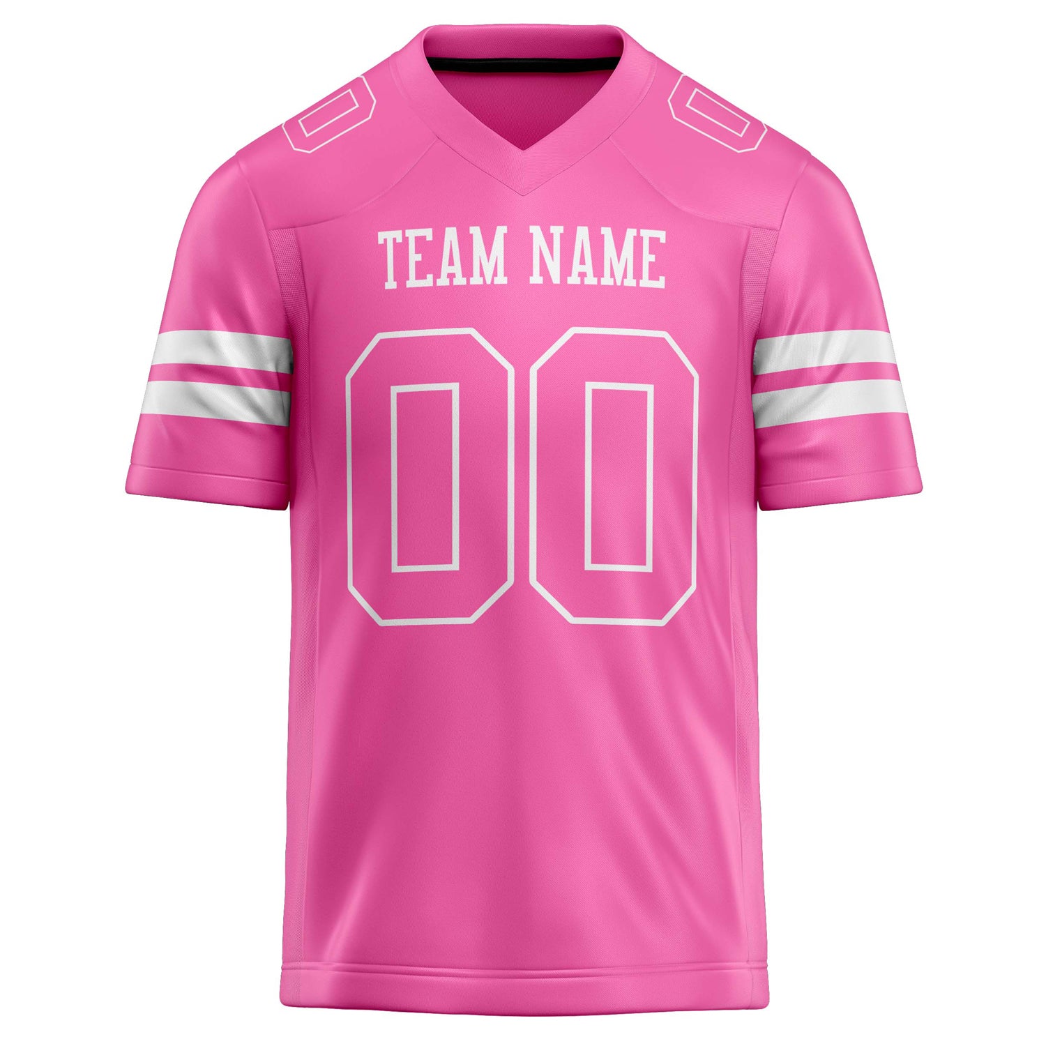 Personalized Pink & White Solid Colour Football Jersey