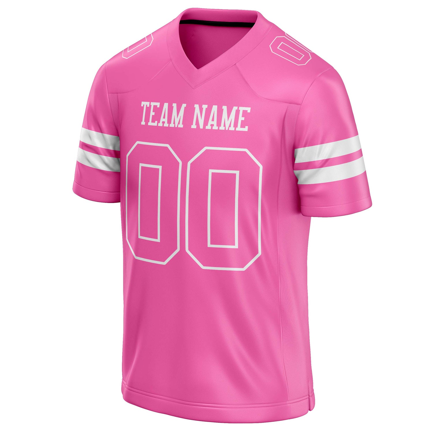 Personalized Pink & White Solid Colour Football Jersey