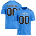 Personalized Powder Blue Black Solid Colour Football Jersey FT02240730PO417