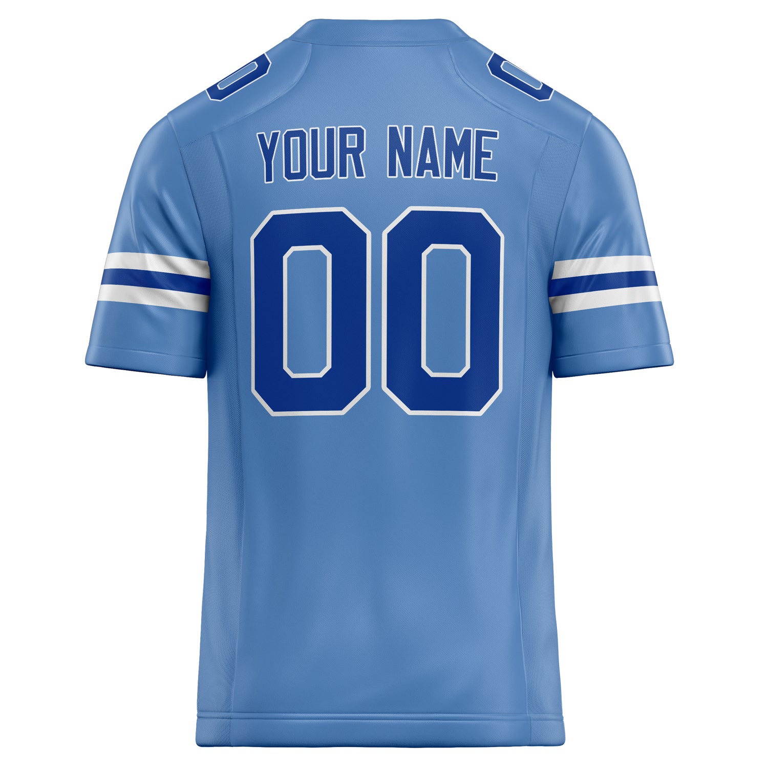 Personalized Powder & Blue royal Solid Colour Football Jersey