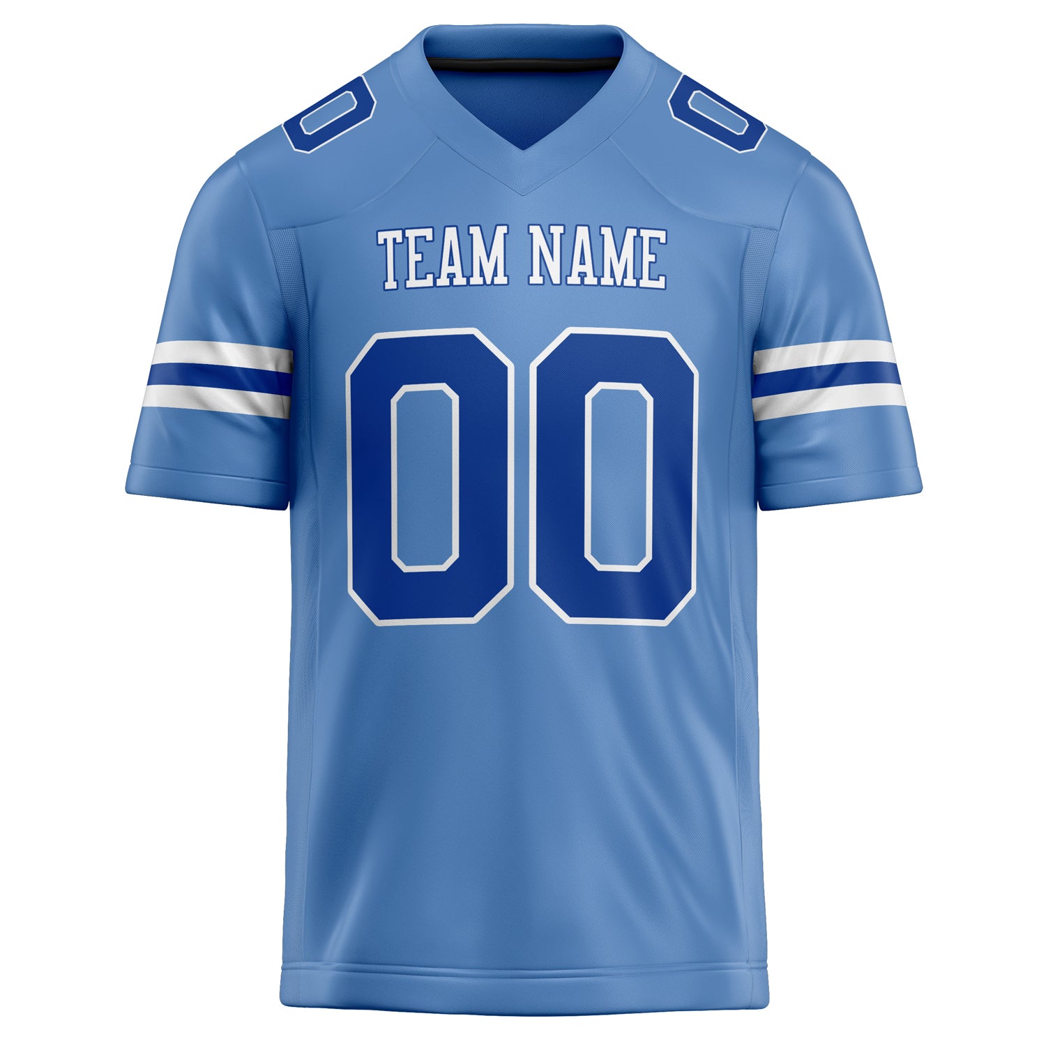 Personalized Powder & Blue royal Solid Colour Football Jersey