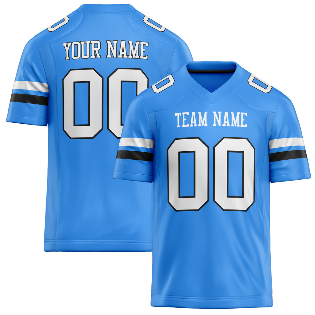 Personalized Powder Blue White Solid Colour Football Jersey FT02240730PO432